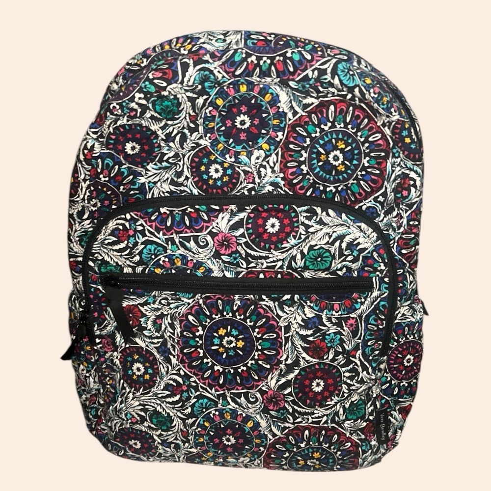 Vera Bradley Stained Glass Medallion Campus Travel Pack New No Tags Retired Big